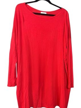 Piko Vibrant Red Long Sleeve Top